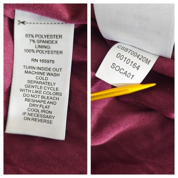 Cable & Gauge Pants Womens Size S Burgundy Allover Sequins Pockets Pull-on - Picture 11 of 12